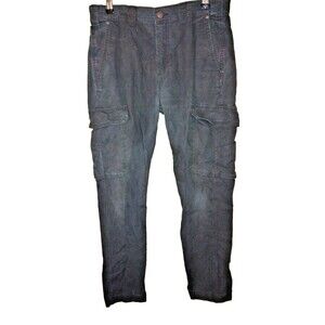 Levi Strauss Men's Relaxed Fit Black Cargo pants 30x32 Med. Wash Stretch Ripstop
